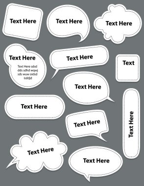 White Sticker Banners clipart