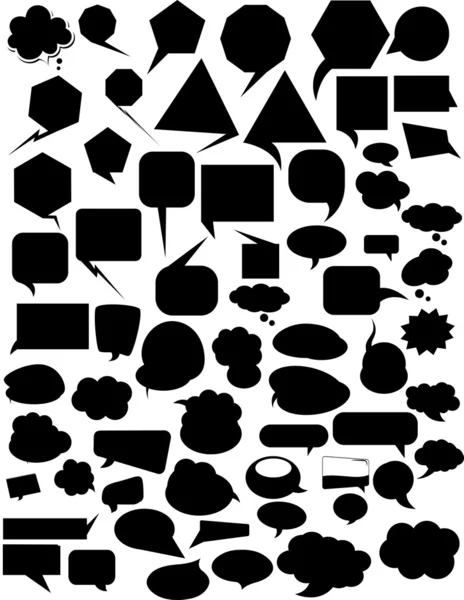 Formas de decoración de burbujas de chat — Archivo Imágenes Vectoriales