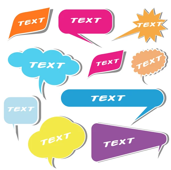 Sticky Text Bubbles — Stock Vector
