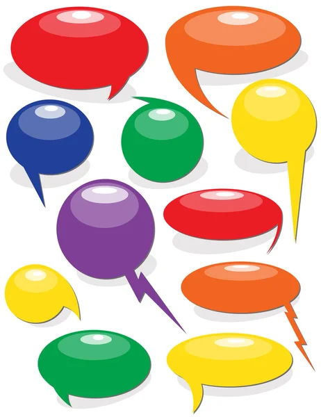 Renkli konuşma balonları — Stok Vektör