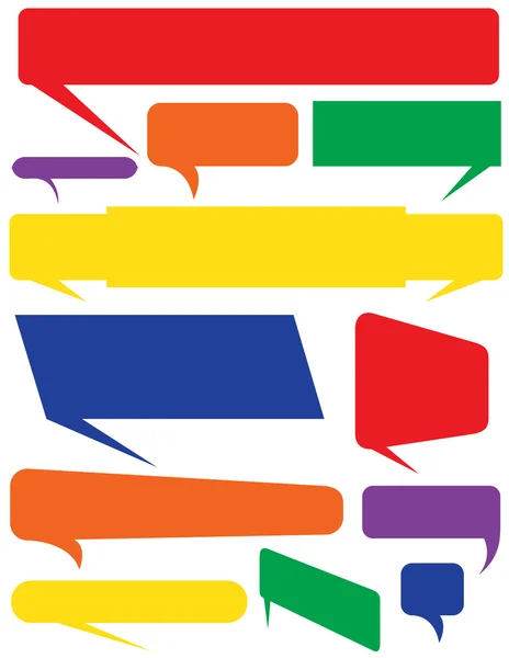 Bulles de communication colorées — Image vectorielle