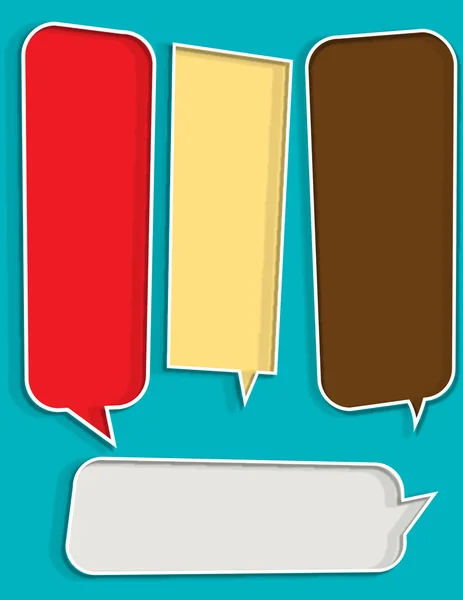Conception commerciale colorée de bannière de parole — Image vectorielle