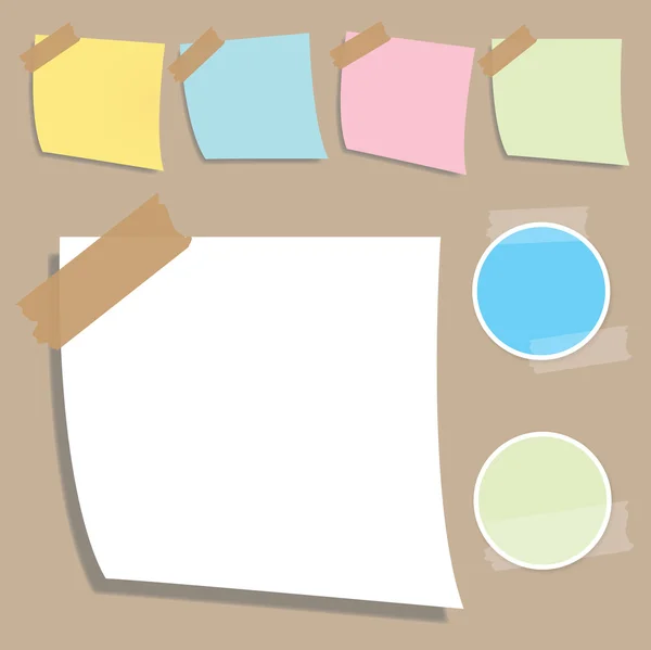 Notes collantes colorées — Image vectorielle