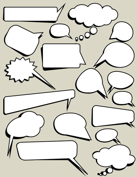 Dessin animé Comic Speech Bubbles — Image vectorielle