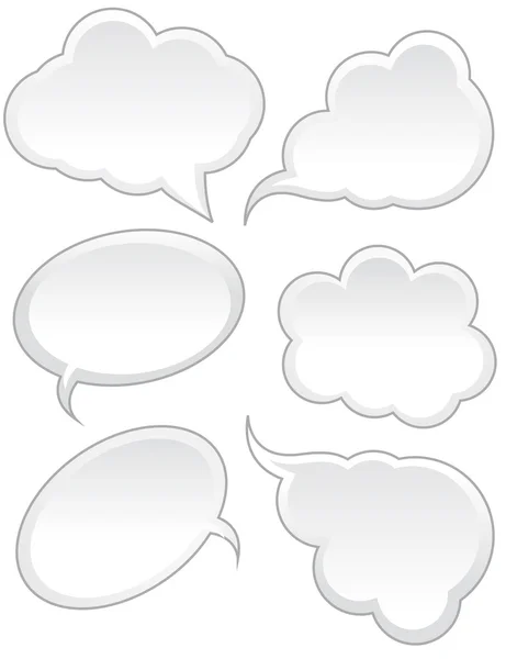 Diseños de burbujas de habla blanca — Archivo Imágenes Vectoriales