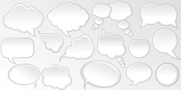 Collection Of Isolated Speech Bubbles — Stock Vector