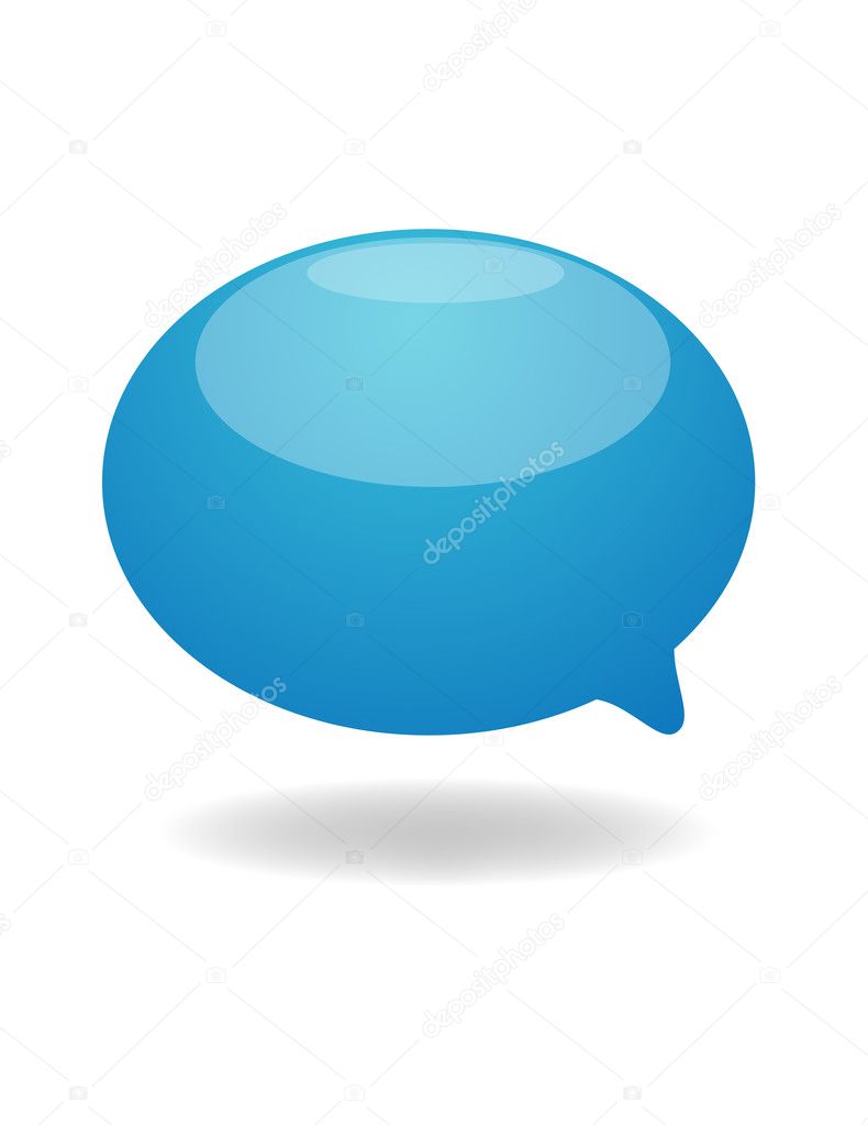 Glossy Single Chat Bubble