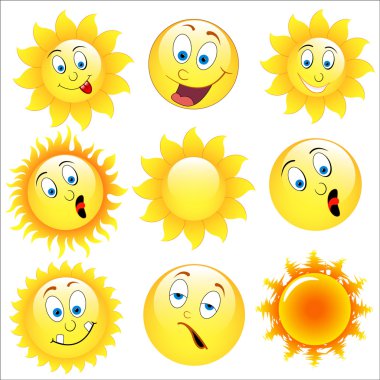 Cute Vector Smilies Collection clipart