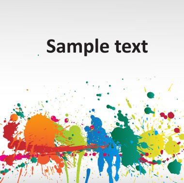 Colorful Paint Splashes clipart