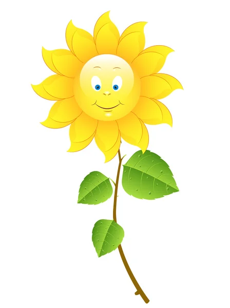 Vector Of Cute Sunflower — Stock Vector
