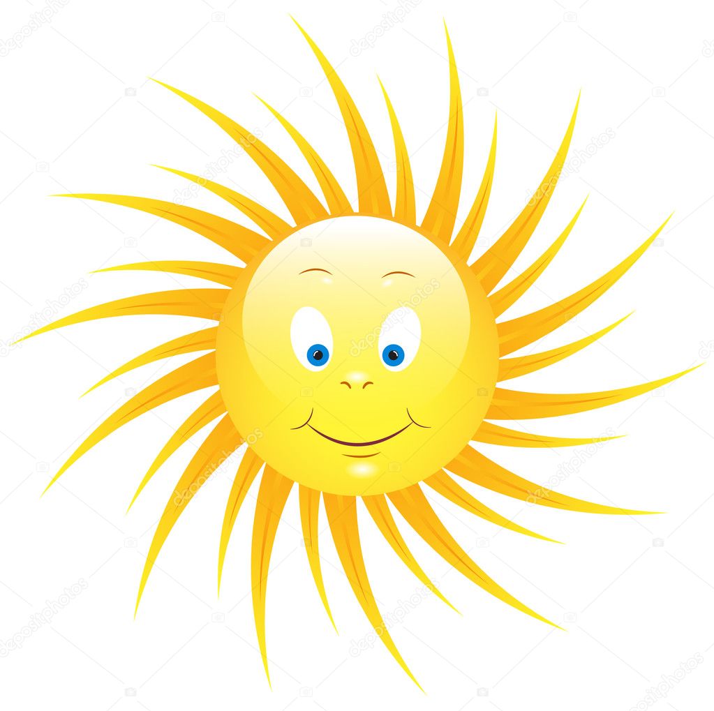 Cute Sun Smile Stock Illustration by ©baavli #7097063