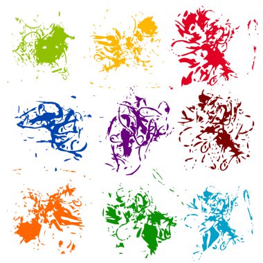 Set Of Colorful Texture Designs clipart