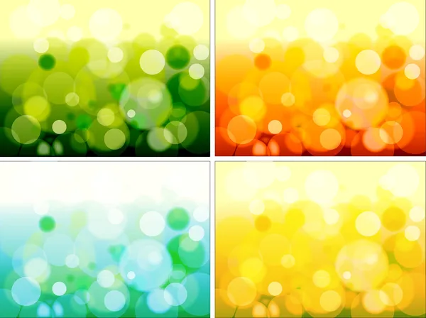 Colorful Set Of Blur Sparkles — Stock Vector