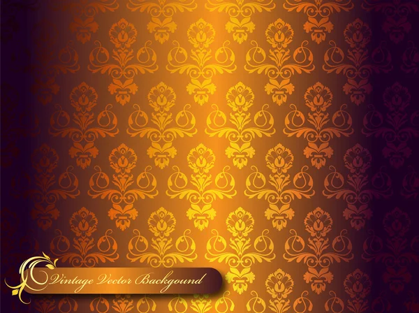 Diseño vectorial de patrón floral de damasco de lujo — Archivo Imágenes Vectoriales