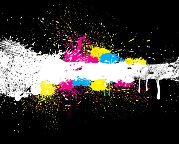 Belles éclaboussures de peinture de couleur — Image vectorielle