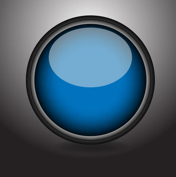 Glossy Blue Web Button Vector — Stock Vector