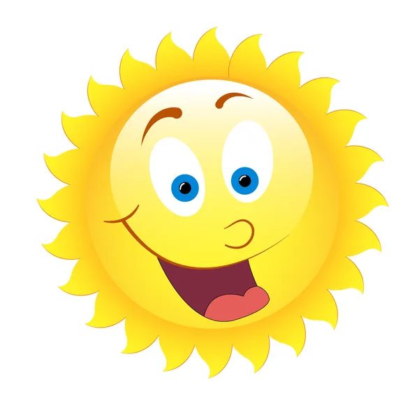 Cute Happy Sunflower Vector Smiley — Stock Vector © baavli #7132852