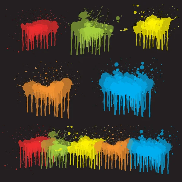 Set de salpicaduras colorido — Archivo Imágenes Vectoriales