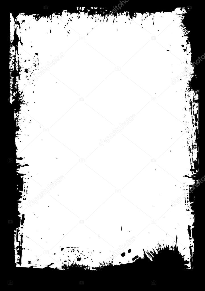 Black Grunge Splash On White Background