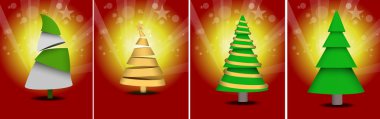 egzotik Noel ağacı vektörler
