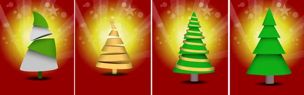 Vectores exóticos del árbol de Navidad — Vector de stock