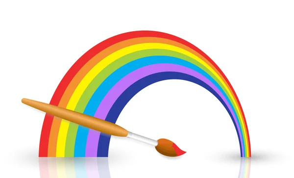 Rainbow Painting — Stock Vector