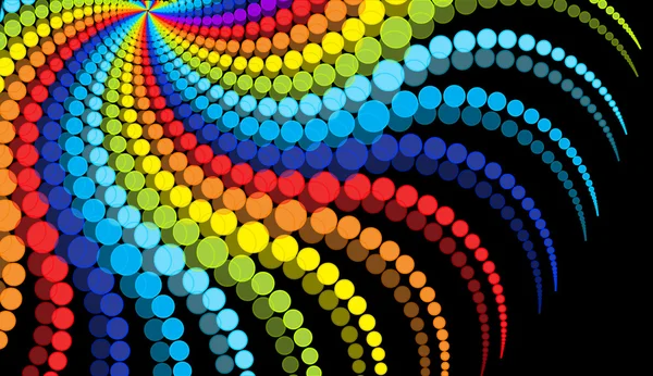 Abstrait tourbillon points colorés — Image vectorielle