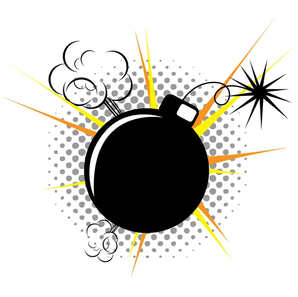 Esplosione della bomba ad illustrazione vettoriale — Vettoriale Stock
