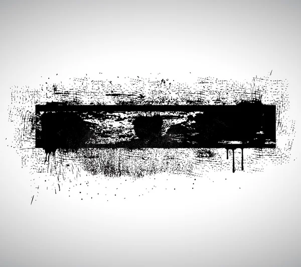 黑形状 grunge 纹理的横幅 — 图库矢量图片