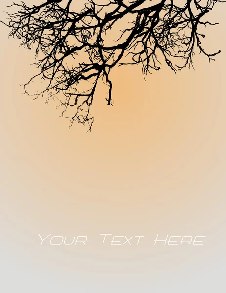 Mrtvý strom větvičky na vinobraní pozadí — Stockový vektor