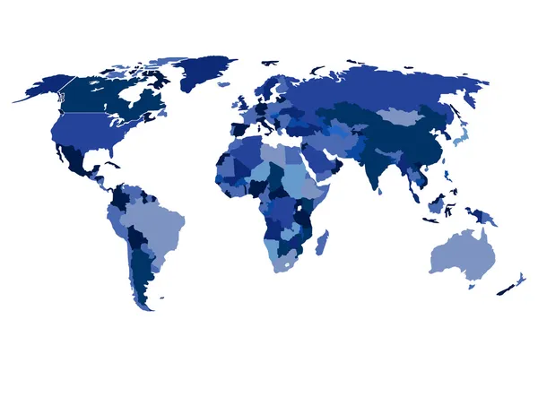 Απομονωμένο κόσμο χάρτη εικονογράφηση — Διανυσματικό Αρχείο