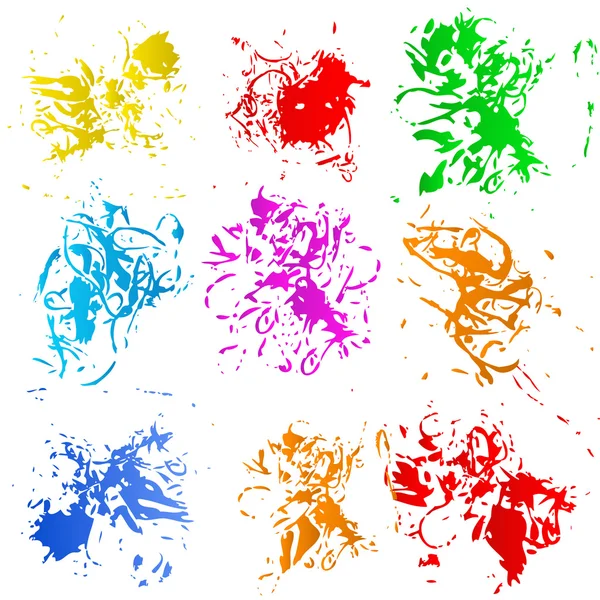 Винтажные разноцветные шпильки — стоковый вектор