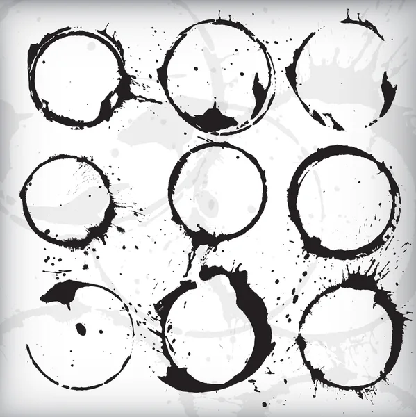 Ensemble vectoriel Grunge Stains — Image vectorielle