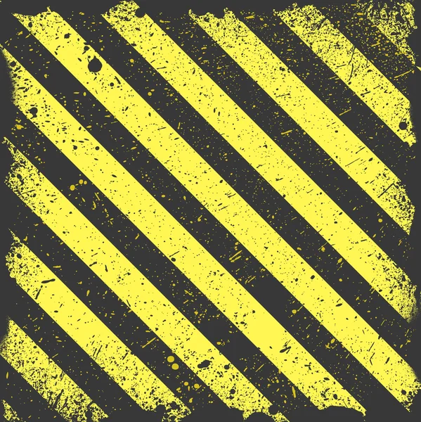 Yellow Stripes on Grunge Rusty Background — Stock Vector