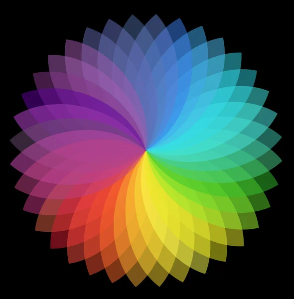 Multicolore Belle fleur arc-en-ciel — Image vectorielle