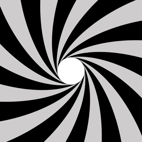 Twisted Sunburst with White Hole — Stock Vector