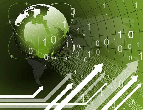 Zelená země obchodní informační zázemí — Stockový vektor