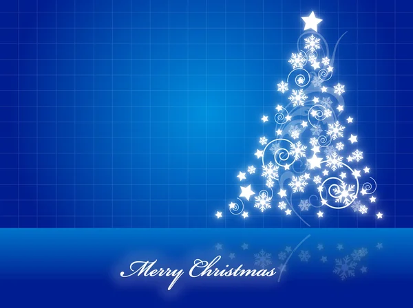 Blue Glazed Christmas Tree Background — Stock Photo, Image