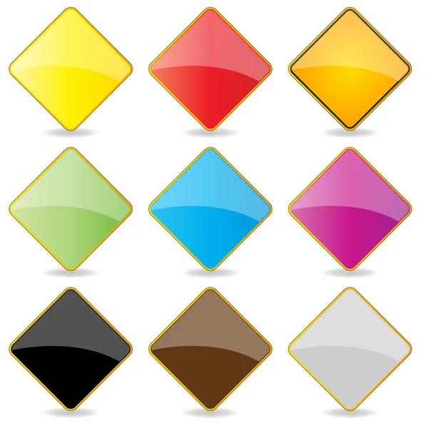 Colorful Shiny Square Labels — Stock Photo, Image