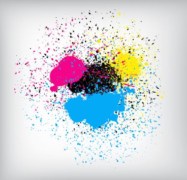 Colorful Ink Splatter clipart