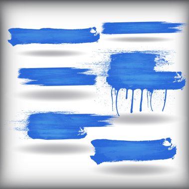 Blue Strokes with Shadow clipart