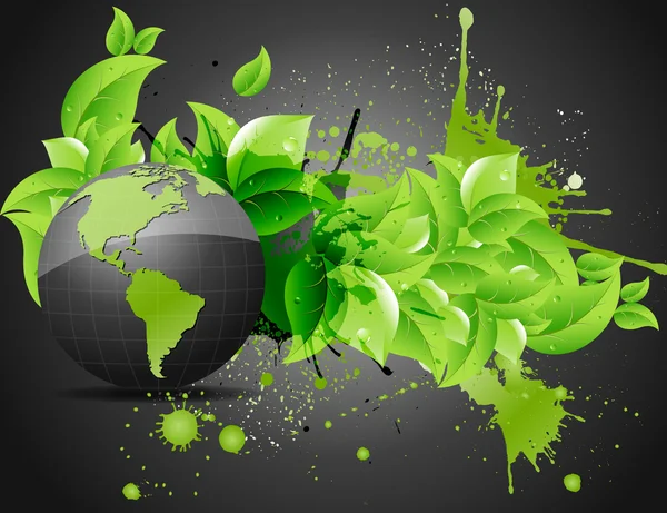 绿色地球清洁地球 — 图库矢量图片