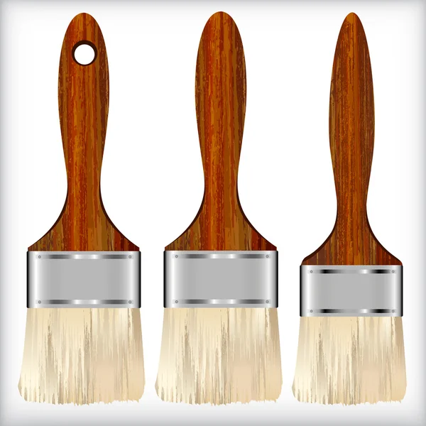 Whitewash Brushes Illustration — Stock Vector