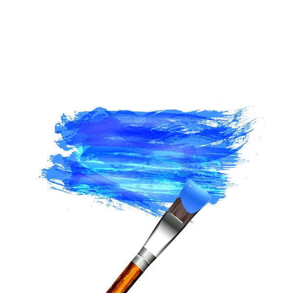 Painting with Blue Color — Stock Vector