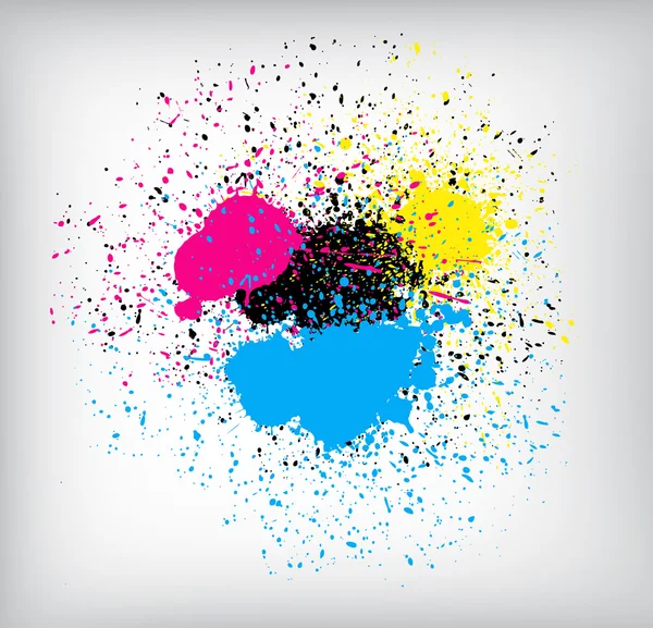 Splatter de tinta colorida —  Vetores de Stock