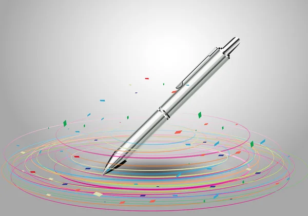 Stříbrné pero — Stockový vektor
