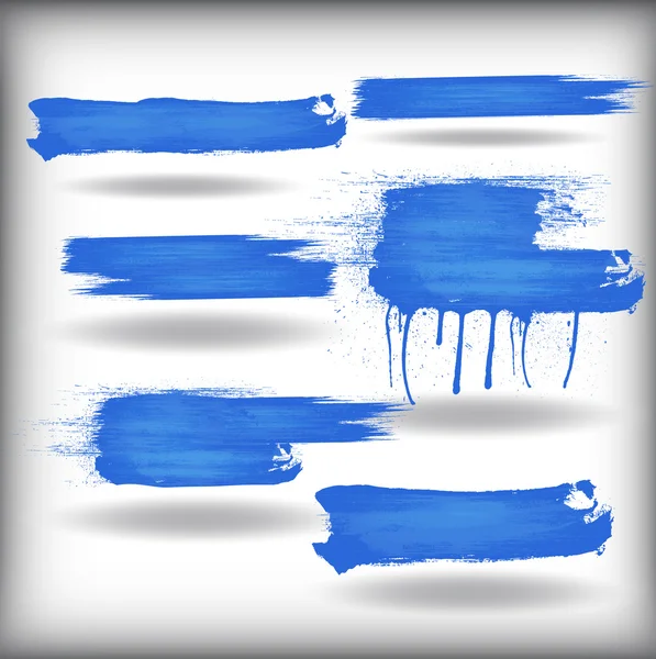 Blaue Striche mit Schatten — Stockvektor