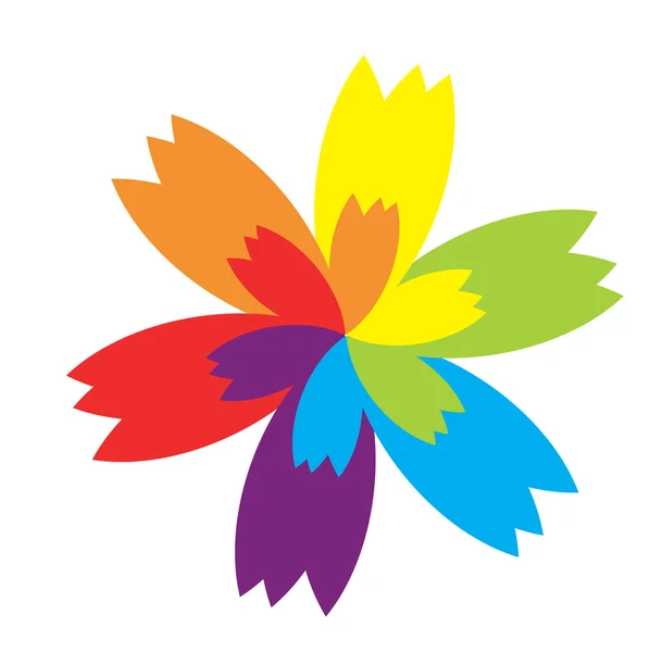다채로운 유기 꽃 디자인 — 스톡 벡터
