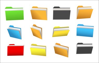 Colorful Folders clipart