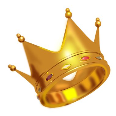 Golden King Crown clipart